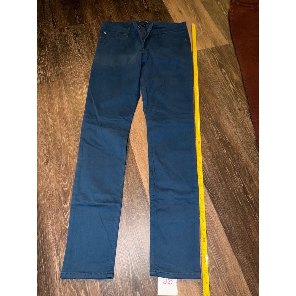 Express Stella Jean Legging‎ Teal Blue Skinny Pants Womens Size 8R Low Rise